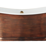 The Burnished Copper Wye Bateau Cast Iron Bath Tub