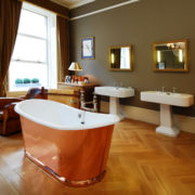 The Polished Copper Usk Bateau Cast Iron Bath Tub
