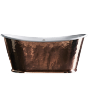 The Hammered Copper Usk Bateau Cast Iron Bath Tub