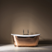 The Polished Copper Usk Bateau Cast Iron Bath Tub