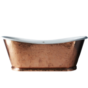 The Hammered Copper Wye Bateau Cast Iron Bath Tub