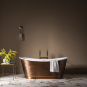 The Burnished Copper Wye Bateau Cast Iron Bath Tub
