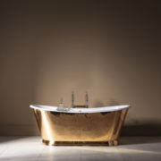 The Hammered Copper Wye Bateau Cast Iron Bath Tub