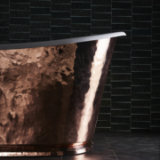 The Hammered Copper Usk Bateau Cast Iron Bath Tub