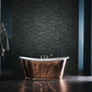 The Hammered Copper Usk Bateau Cast Iron Bath Tub