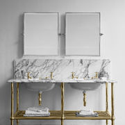 The Double Crake Stand in brass finish