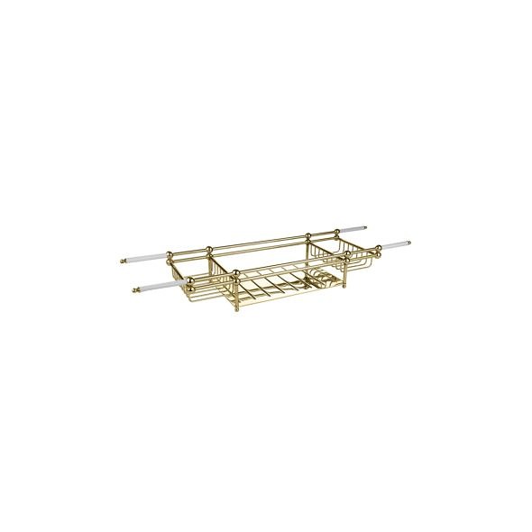 Large bath rack in brass finish