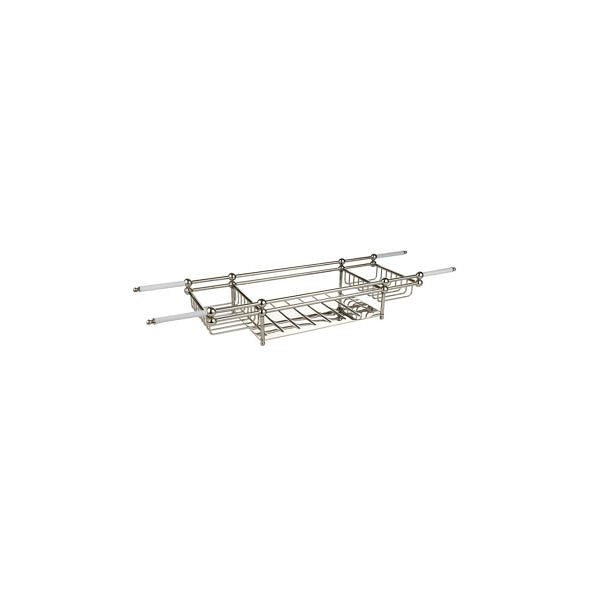 Large bath rack in nickel finish