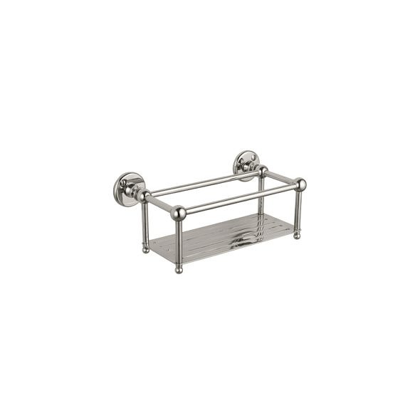 Large bottle rack in nickel finish