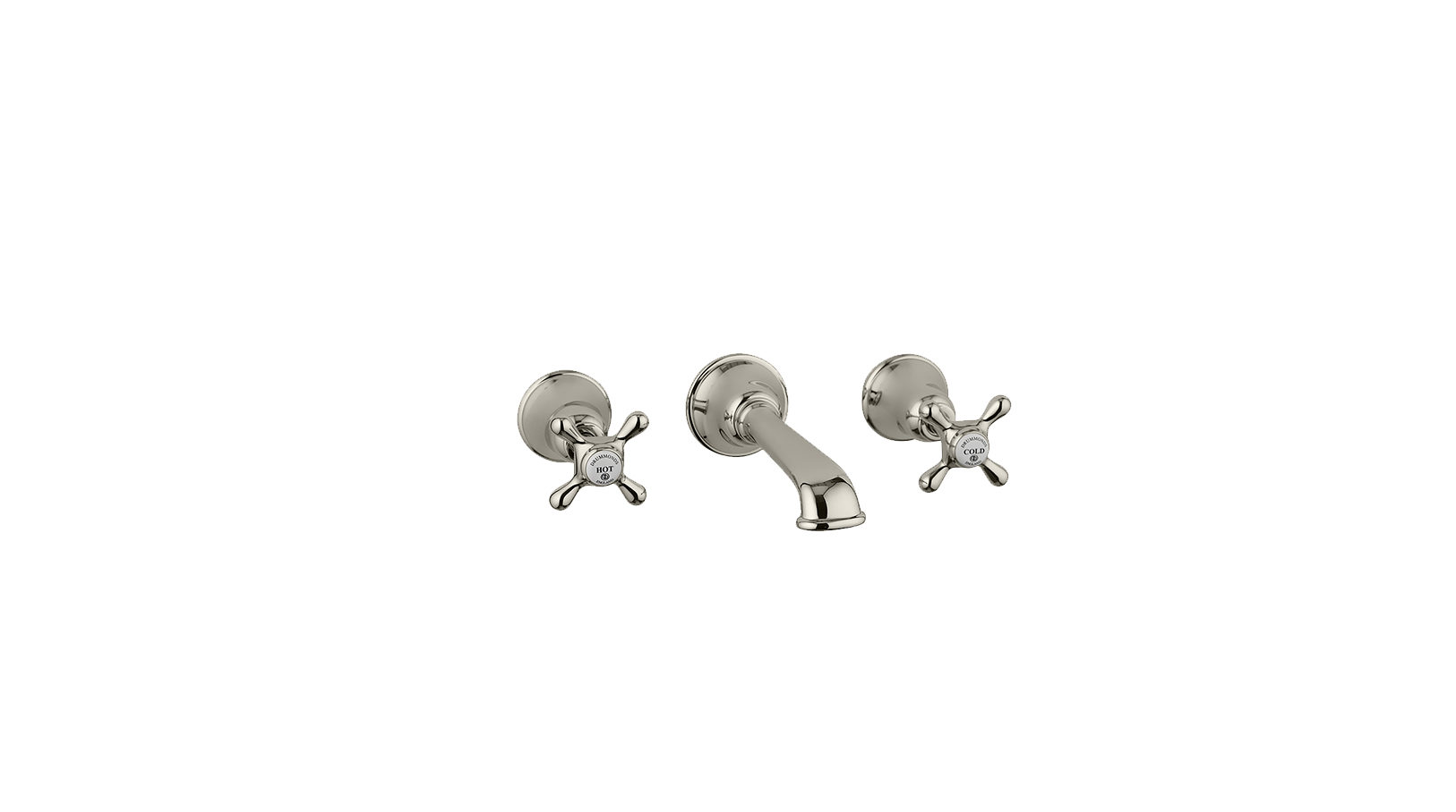 The Mull Classic 3 Hole Wall Basin Mixer