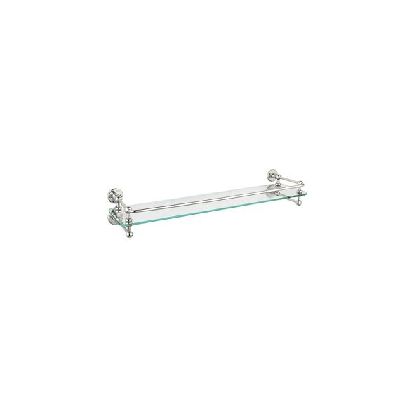 Single bathroom shelf in nickel finish
