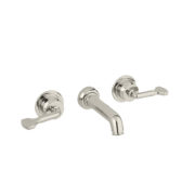 The Leawood Lever 3 Hole Wall Basin Mixer