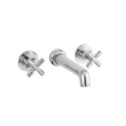 The Bestwood X Head 3 Hole Wall Basin Mixer Extended Spout