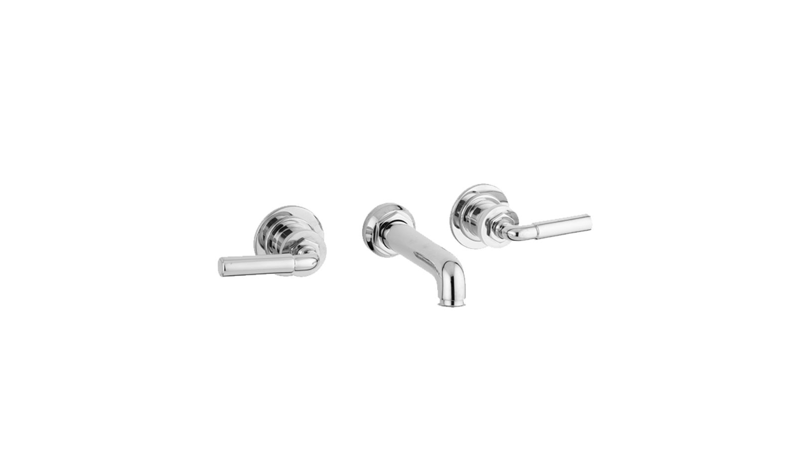 The Bestwood Lever 3 Hole Wall Basin Mixer Extended Spout