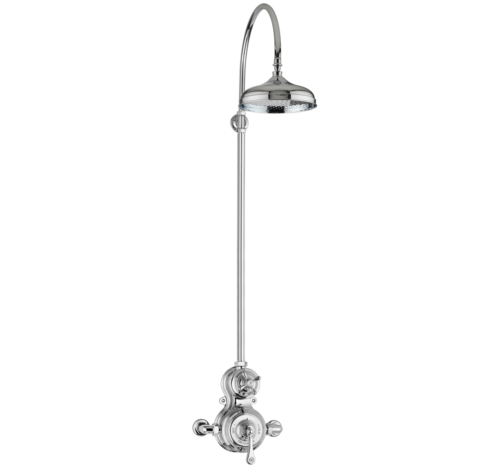 The Dalby Surface Mounted Shower, Curved Arm