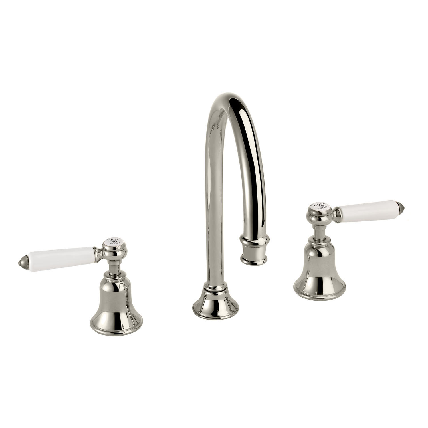 The Coll 3 Hole Basin Mixer with Swan Neck Spout