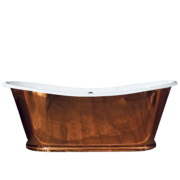 The Polished Copper Wye Bateau Cast Iron Bath Tub