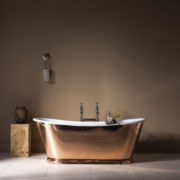 The Polished Copper Wye Bateau Cast Iron Bath Tub