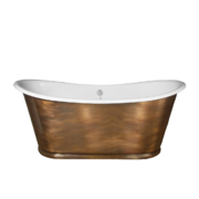 The Burnished Copper Usk Bateau Cast Iron Bath Tub