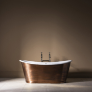 The Burnished Copper Usk Bateau Cast Iron Bath Tub